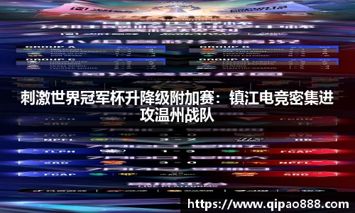 刺激世界冠军杯升降级附加赛：镇江电竞密集进攻温州战队