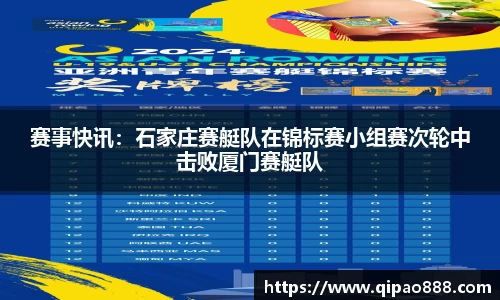 赛事快讯：石家庄赛艇队在锦标赛小组赛次轮中击败厦门赛艇队